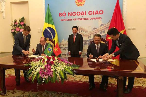 Việt Nam và Bra-xin ký Hiệp định Vận tải biển